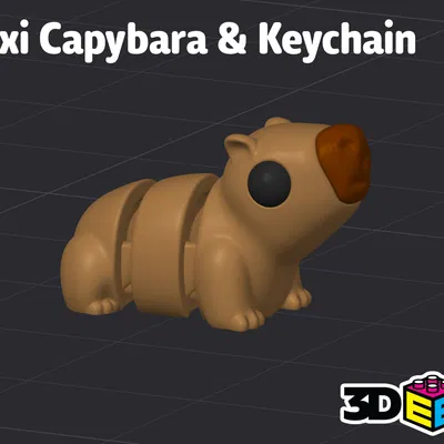 Capybara dẻo & móc khóa – Không cần supports
