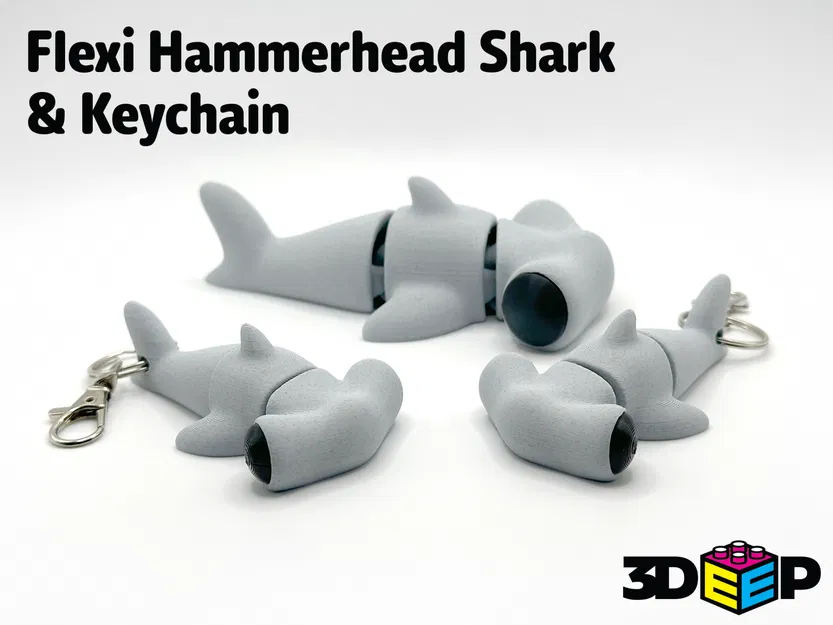 Cá Mập Búa Dẻo (Flexi) & Móc Khóa - Image 1