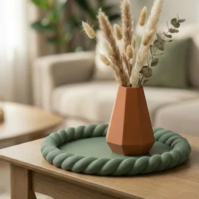 NORDIX Duo - Bình hoa tối giản & Khay tết bện