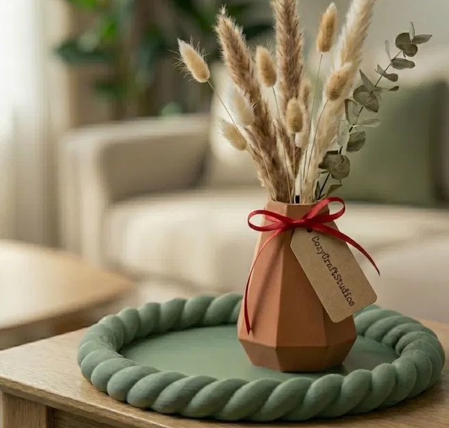 NORDIX Duo - Bình hoa tối giản & Khay tết bện - Image 5