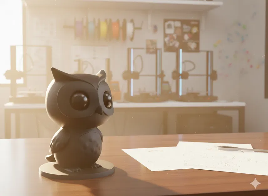 Cú mèo dễ thương (Cute owl) - Image 1