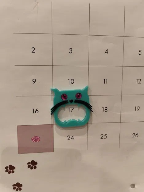 Calendar Magnet Cat – Con Trỏ Lịch Nam Châm Hình Mèo - Image 3