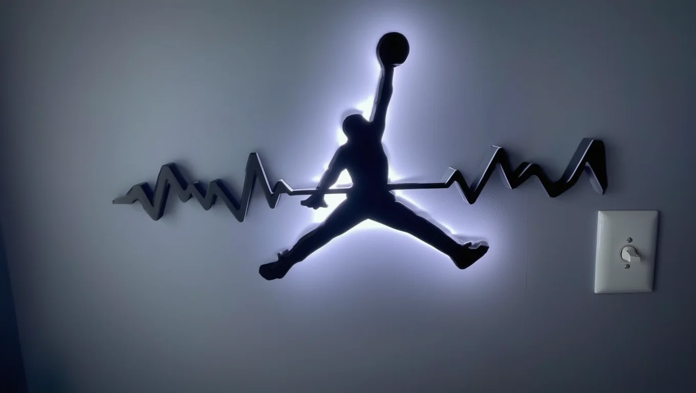 Basketball Heartbeat Wall Art – Tranh treo tường nhịp tim b… 1