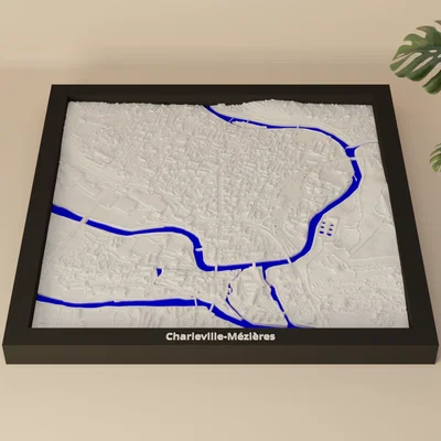 Charleville-Mézières, Pháp - Mô hình thu nhỏ 3D