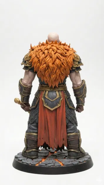 Valdos “Cinderheart” – Fire Genasi Barbarian DnD Miniature - Image 2