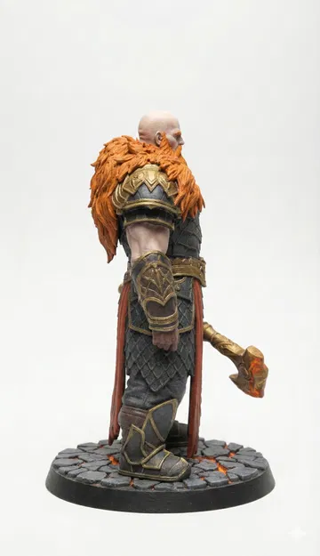 Valdos “Cinderheart” – Fire Genasi Barbarian DnD Miniature - Image 3