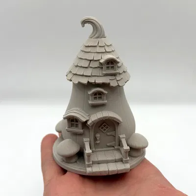 Toadstool Cottage – Nhà Nấm Fantasy Mini để In 3D