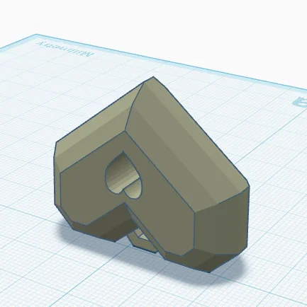 Móc khóa trái tim (Heart Keychain) low poly 35 × 40 mm - Image 2