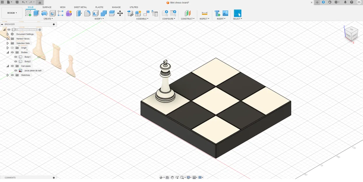 Bàn cờ vua mini - Image 3