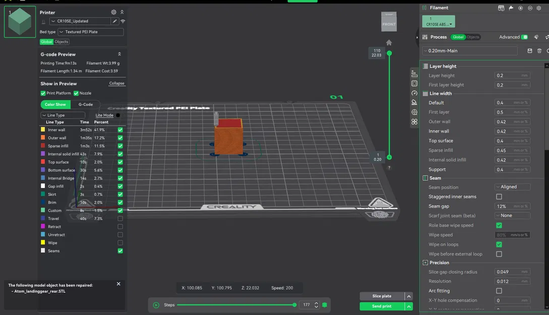 Profile in CREALITY CR10SE tối ưu | Best Quality > Super Fast | Creality Print Ready - Image 2