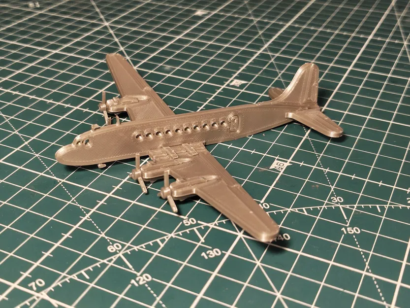 Douglas DC-4 Kit Card – Mô hình lắp ráp để in 3D - Image 1