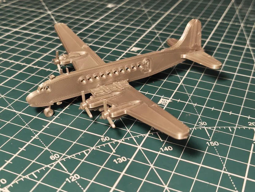 Douglas DC-4 Kit Card – Mô hình lắp ráp để in 3D - Image 2