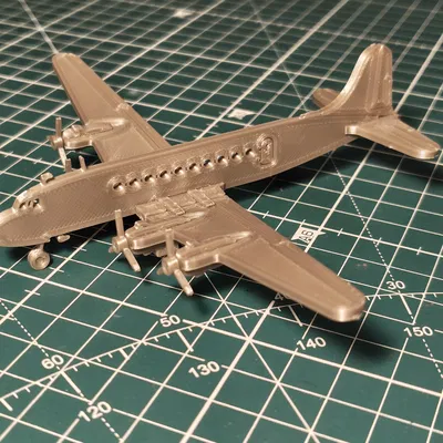 Douglas DC-4 Kit Card – Mô hình lắp ráp để in 3D