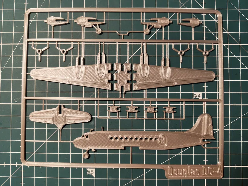 Douglas DC-4 Kit Card – Mô hình lắp ráp để in 3D - Image 5
