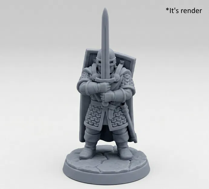 Miniature hiệp sĩ DnD cầm kiếm - Image 1