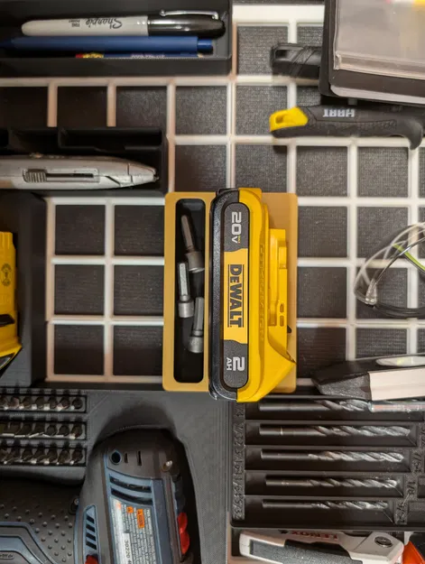Khay Gridfinity pin DEWALT 20V MAX 2Ah + ngăn chứa phụ - Image 4