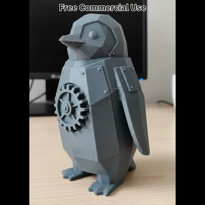 Tượng Chim Cánh Cụt Steampunk