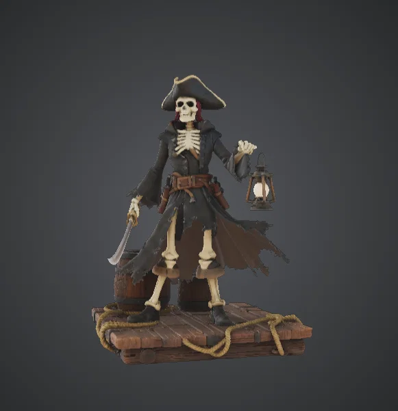 Thuyền Trưởng Hải Tặc Undead Dạng Xương – Buccaneer Bị Nguyền Rủa - Image 1