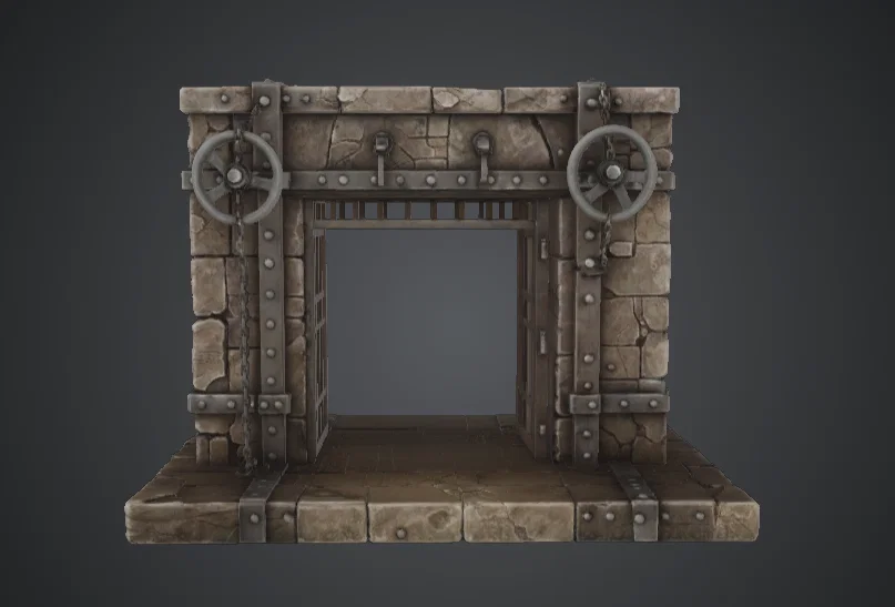 Cổng Hầm Ngục Đá Công Nghiệp – Lối Vào Pháo Đài Modular - Image 1