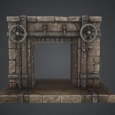 Cổng Hầm Ngục Đá Công Nghiệp – Lối Vào Pháo Đài Modular