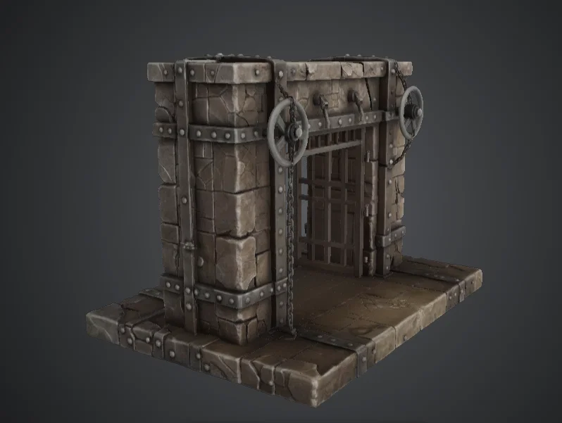 Cổng Hầm Ngục Đá Công Nghiệp – Lối Vào Pháo Đài Modular - Image 2