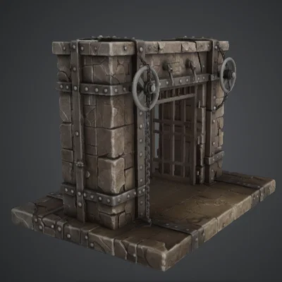 Cổng Hầm Ngục Đá Công Nghiệp – Lối Vào Pháo Đài Modular