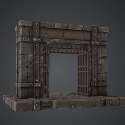 Cổng Hầm Ngục Đá Công Nghiệp – Lối Vào Pháo Đài Modular