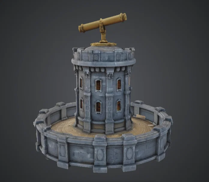 Bệ Tháp Đại Bác Trung Cổ – Tháp Canh Pháo Đài Tròn (Terrain) - Image 2