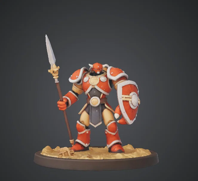 Miniature Chiến Binh Giá Bọc Giáp Nặng Kèm Khiên – Bộ Binh Tinh Nhuệ - Image 1