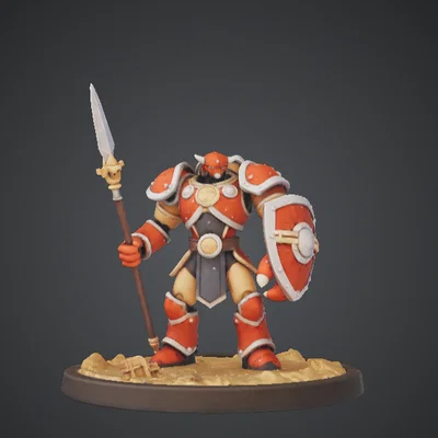 Miniature Chiến Binh Giá Bọc Giáp Nặng Kèm Khiên – Bộ Binh Tinh Nhuệ