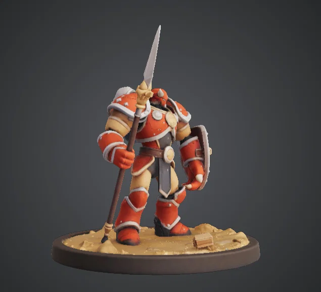 Miniature Chiến Binh Giá Bọc Giáp Nặng Kèm Khiên – Bộ Binh Tinh Nhuệ - Image 3