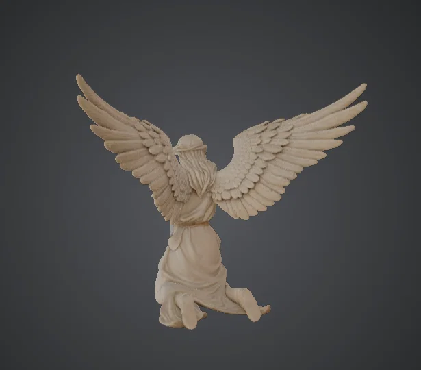 Tượng Thiên Thần Có Cánh Quỳ Gối Cầm Kiếm – Chiến Binh Hộ Vệ - Image 2