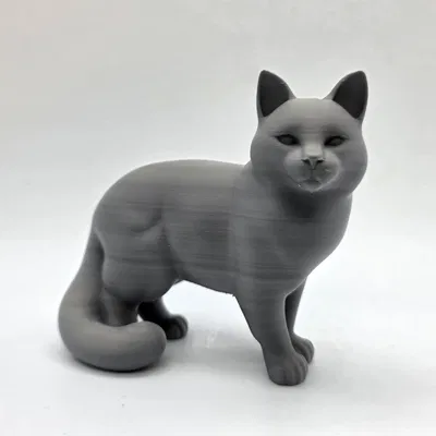 Mèo Đứng - Đuôi Xù (Standing Cat - Fluffy Tail)