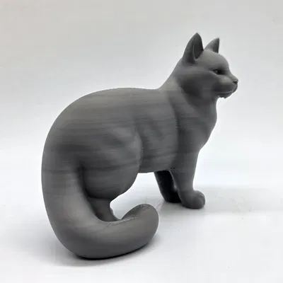 Mèo Đứng - Đuôi Xù (Standing Cat - Fluffy Tail)
