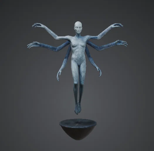 Thực Thể Eldritch Nhiều Tay Lơ Lửng – Mini Dark Fantasy Horror - Image 1