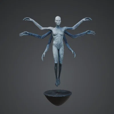 Thực Thể Eldritch Nhiều Tay Lơ Lửng – Mini Dark Fantasy Horror
