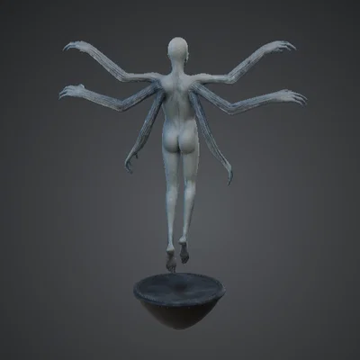 Thực Thể Eldritch Nhiều Tay Lơ Lửng – Mini Dark Fantasy Horror