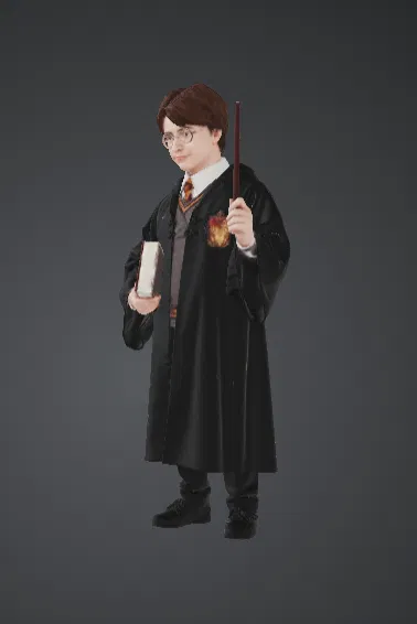 Học Viên Pháp Sư Trẻ cầm Wand & Spellbook – Học Viện Phép Thuật Fantasy - Image 2