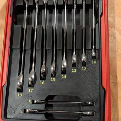 Khay Packout Low-Profile cho bộ Gearwrench 10 món Ratcheting Wrench (Metric)