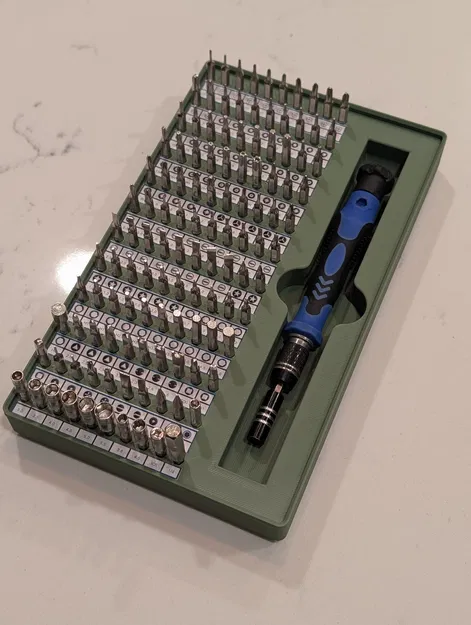 Gridfinity - Khay giữ đầu bits tua vít chính xác (Precision Screwdriver Bit Holder/Organizer) - Image 1