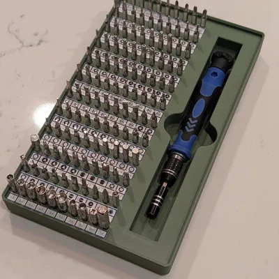 Gridfinity - Khay giữ đầu bits tua vít chính xác (Precision Screwdriver Bit Holder/Organizer)