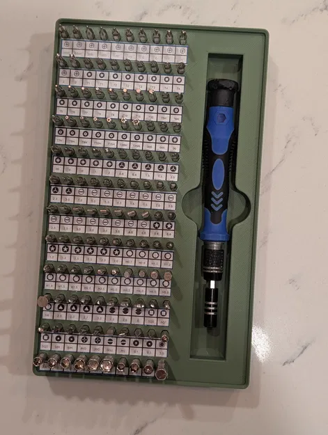 Gridfinity - Khay giữ đầu bits tua vít chính xác (Precision Screwdriver Bit Holder/Organizer) - Image 2