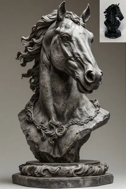 Tượng Bán Thân Đầu Ngựa (Horse Bust #2) - Image 1