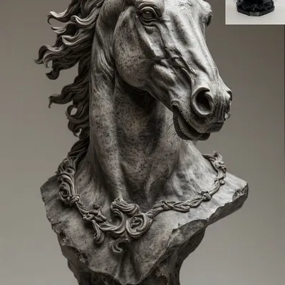 Tượng Bán Thân Đầu Ngựa (Horse Bust #2)