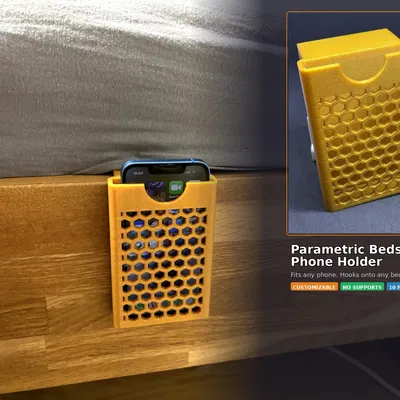 Giá đỡ điện thoại cạnh giường dạng Parametric – tuỳ chỉnh mọi máy & mọi khung giường