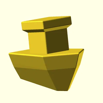 Thuyền Đồ Chơi Mini Low Poly kiểu Benchy Prototype