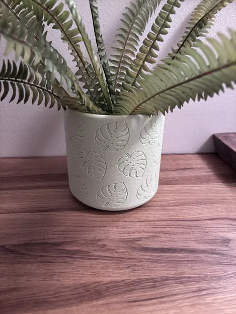 Chậu Planter MONSTERA (12 cm) – thiết kế lá Monstera tối giản - Image 4