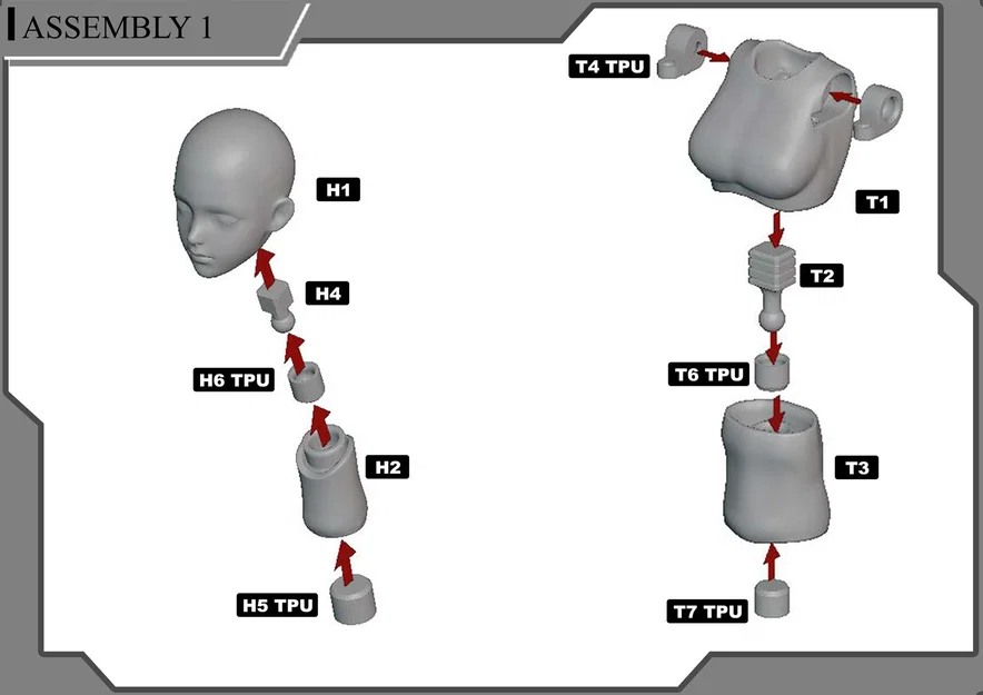 Mô hình E.V.A 02 action figure 1/10 khớp TPU (3D print) - Image 27