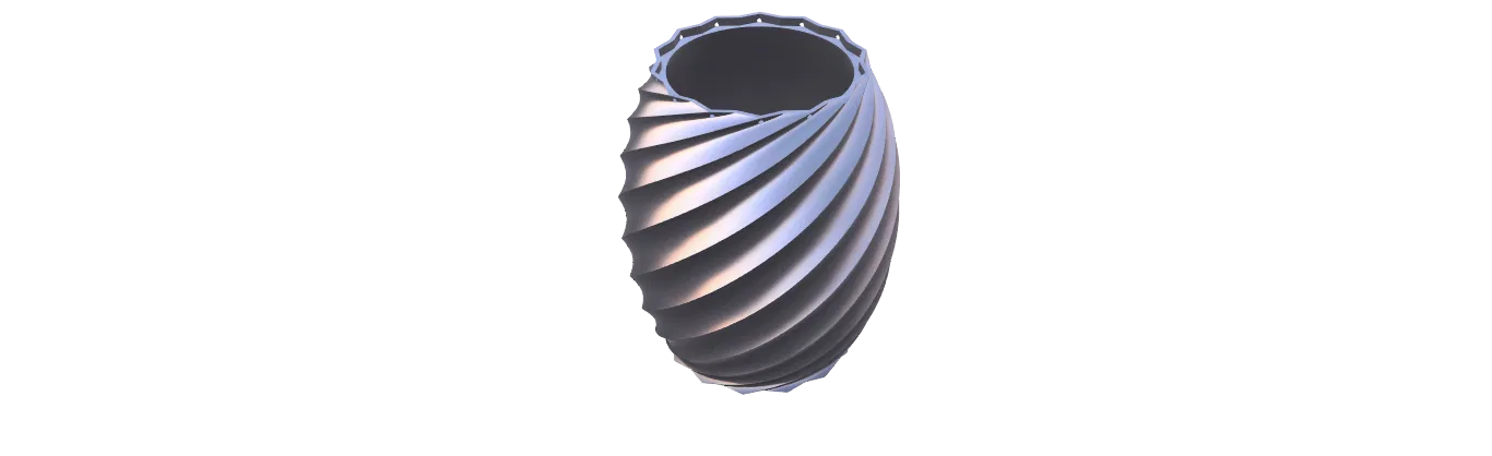Bình hoa thiết kế xoắn ốc (Spiral Design Vase) - Image 1