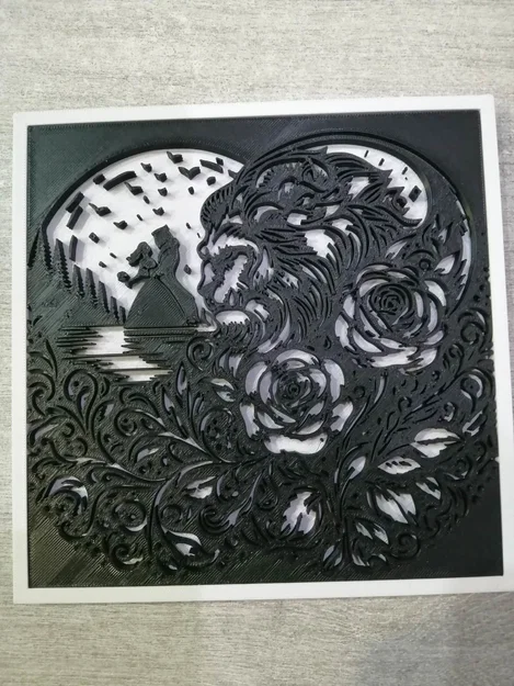 Khung “Belle et la bete” 17 cm - Image 1